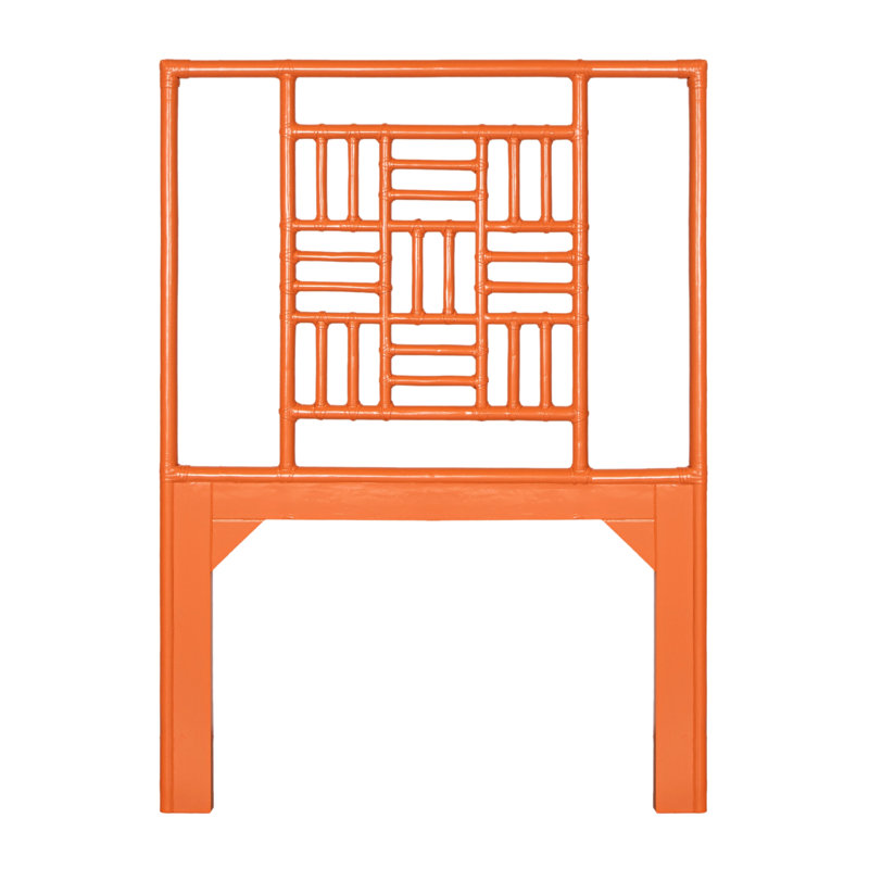 Finn Twin Extra Long Bed, Turquoise, Extra-long Twin, Citrus Orange