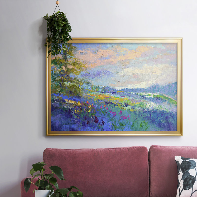 «On a Happy Day», reproduction d'art sur toile, Or, H 18 po x l 26 po x P 1,5 po