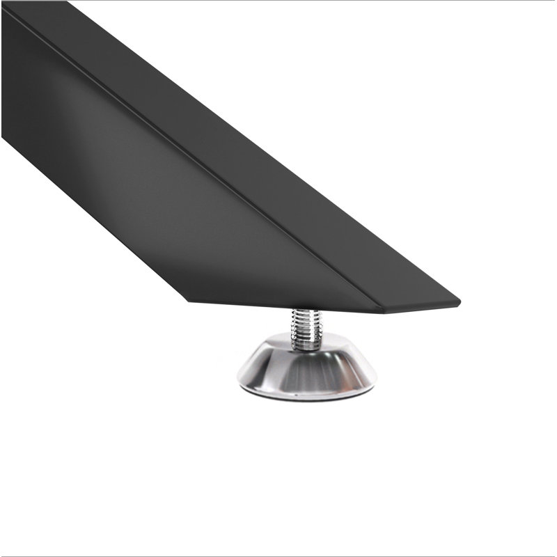 Table basse de 39,37 po rectangulaire en verre trempé transparent, design élégant avec pieds en métal noir, table basse pour le salon