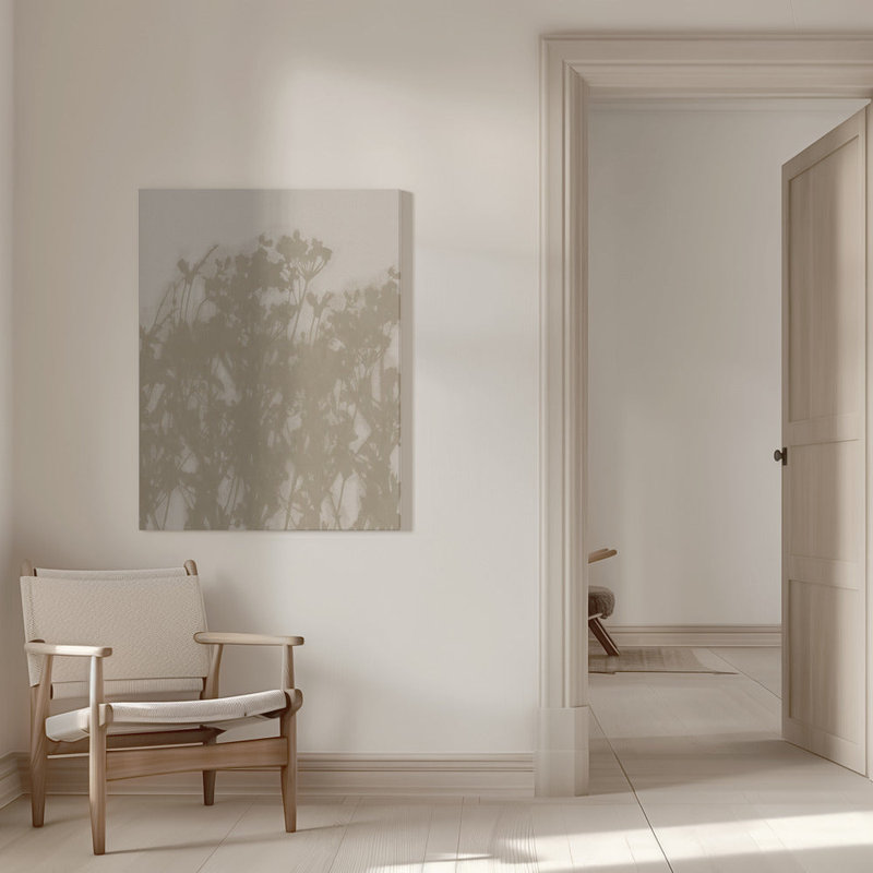 Pré sauvage en ocre et blanc, H 24,5 po x l 36,5 po