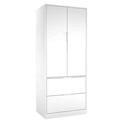 Sibby 2 Door Solid Wood Wardrobe