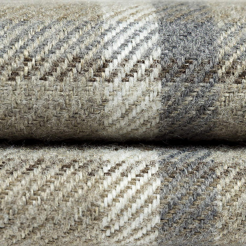 Griggs Plaid Square Cushion, 60 x 60cm, Natural Beige