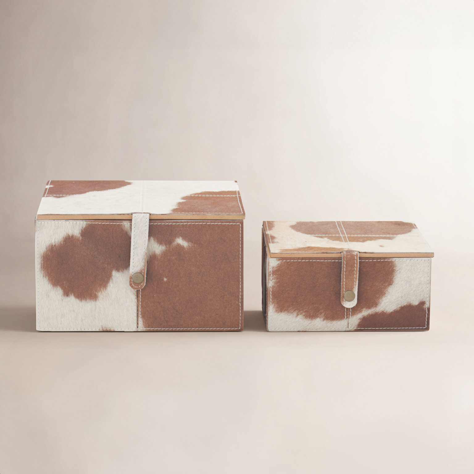 Philbrick Faux Leather Box Set, Brown/White