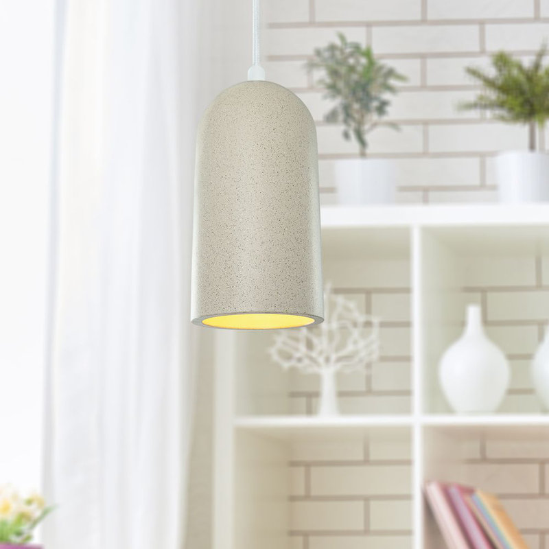 Solorzano 1 - Light Dome Pendant, Sandstone White, White