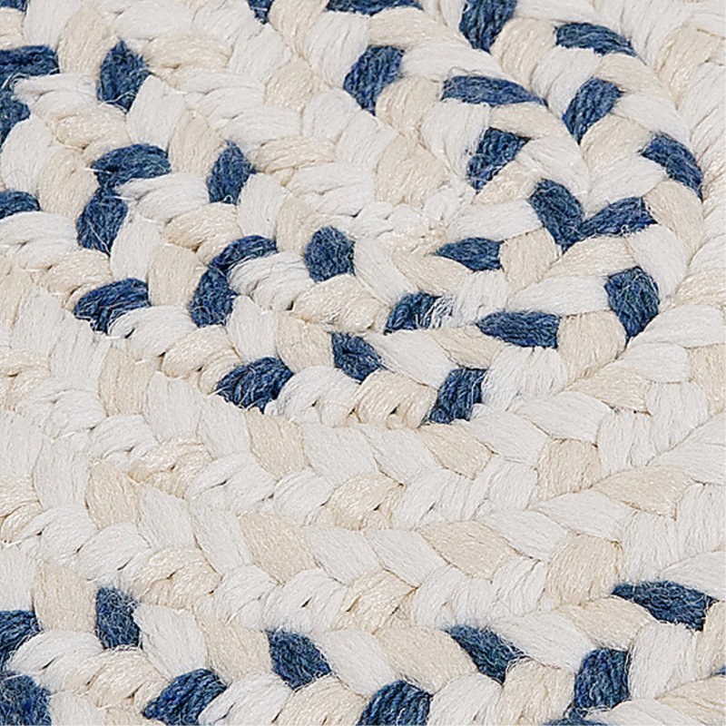 Tapis réversible en mélange de laine Talamantez - bleu denim, Rectangle 4 pi x 6 pi