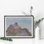 Impression artistique Seaside Cottage - Cottage au toit rouge avec vue sur l'océan pour une sérénité de style vacances