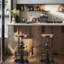 Tabouret de bar antique et industriel-1928657874