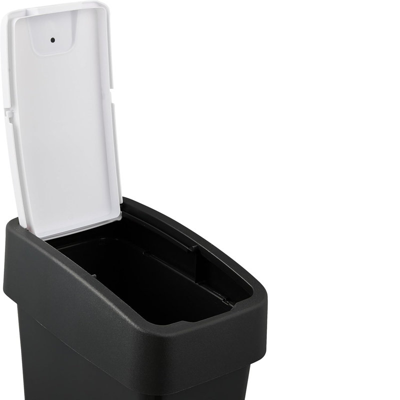 10 Litre Touch Top Outdoor Trash & Recycle Bin, Grey