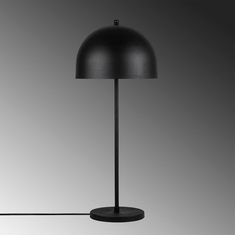 Metal Table Lamp, Black, Black