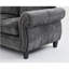Canapé modulaire de 109,5 po, accoudoirs roulés décorés avec rivets, canapé en L pour le salon, canapé d'angle, chenille, coussin de siège à 6 places, 7 places, gris foncé-121059999