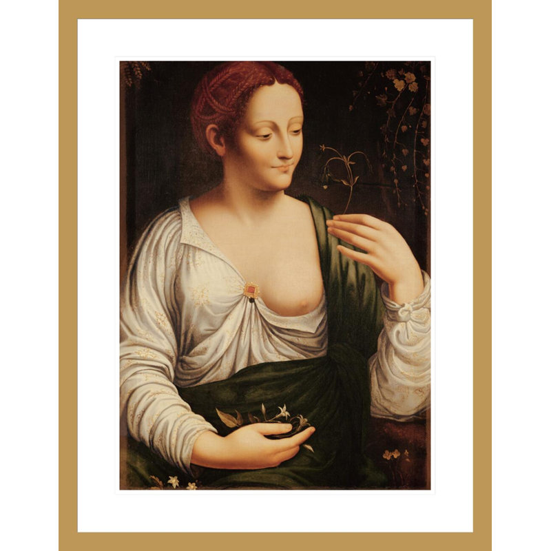 «Columbine» par Leonardo da Vinci, impression giclée sur cadre, H 29,5 po x l 23,19 po