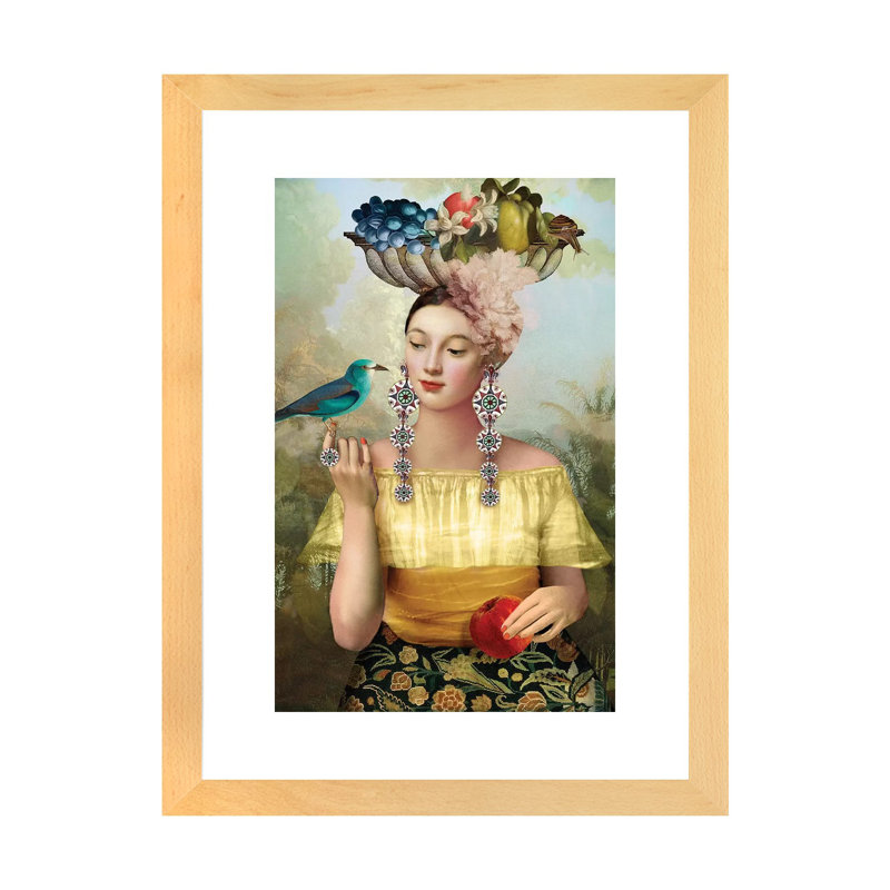 «Nine of Pentacles» par Catrin Welz-Stein - impression d'art graphique, H 24 po x l 16 po x P 1 po, Blanc