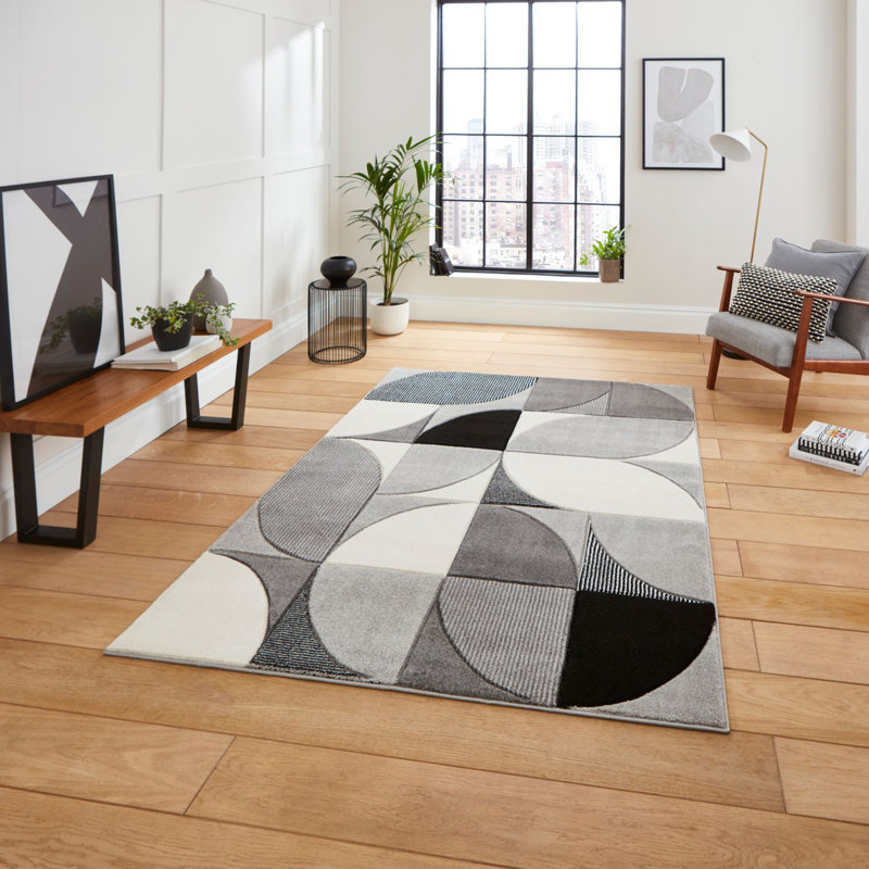 Matrix area rug Machine Woven Rectangle Grey, Rectangle 160 x 220cm