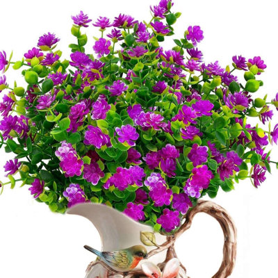 Artificial Flowers Lifelike No Fade UV Resistant Guaranteed Fake Plants for Hanging Planters