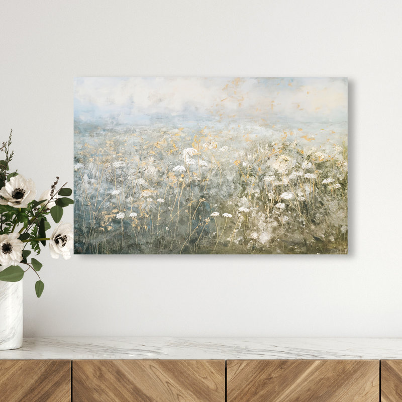 Meadow Veil Canvas Floral & Botanical Print by Oliver Gal, Black Frame, 15 x 10, 16"H x 24"W, Canvas Unframed