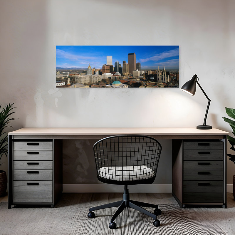 Art mural abstrait contemporain de Denver Co, H 36 po x l 12 po