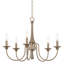 Lustre style champêtre français 5 lumières Ethbun 24, hauteur réglable, finition bois de style cèdre fumé-2051694199