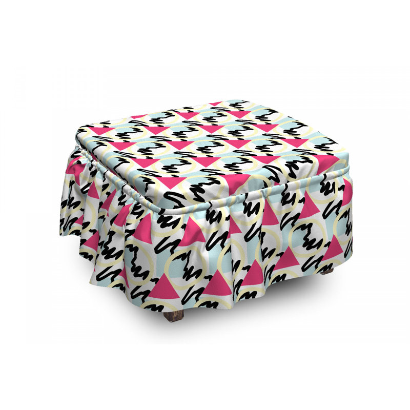 Housse pour repose-pieds shapes scribbles