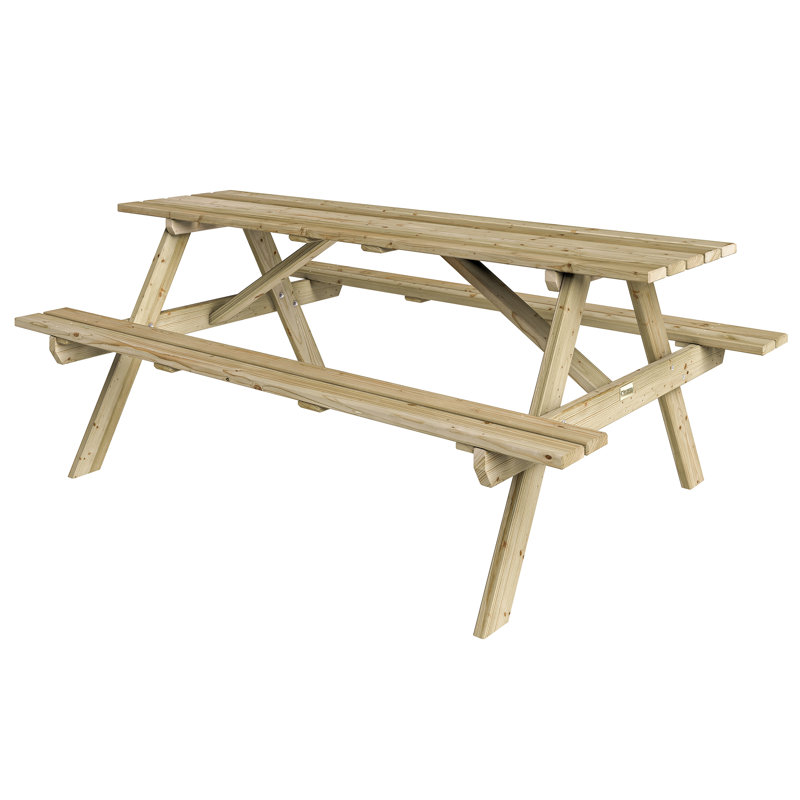 Rowlinson Traditional Picnic Table, 71cm H x 120cm W x 180cm D