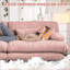 Canapé modulaire capitonné en chenille pour salon-1803640849