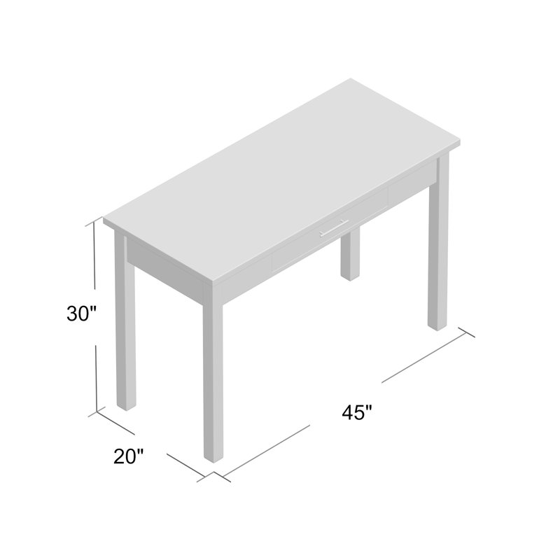 Cloquet Wood Home & Office Parsons Desk with Drawer