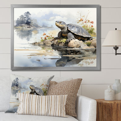 Asian Art Turtle Sumi I " Asian Art Turtle Sumi I "