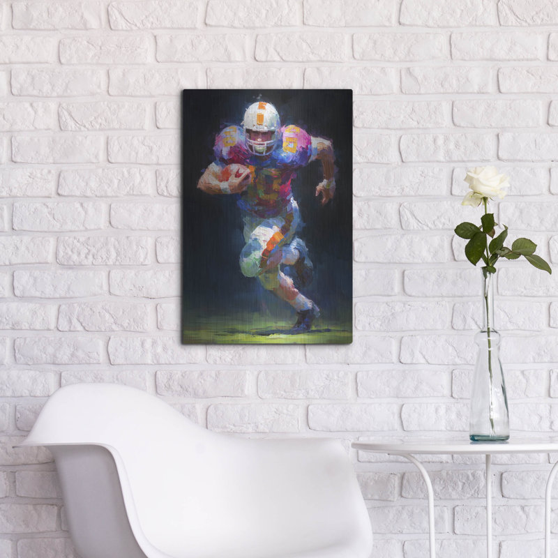  «American Football Legend 2» par Ann Klee, art mural en métal, 16 po x 24 po, H 24 po x l 16 po