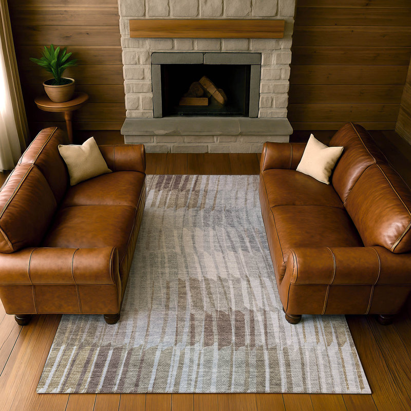 Tapis de qualité supérieure lavable à la machine Mayfield AMF2271, Taupe, 3 pi x 5 pi