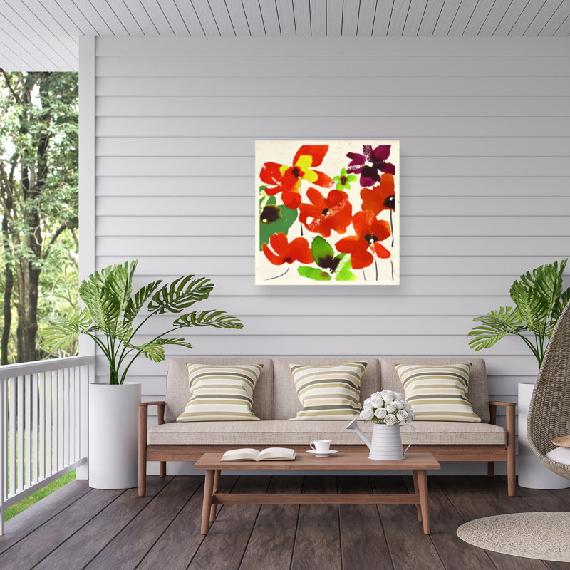 Fantaisie florale bolognaise, H 24 po x l 24 po