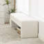 Banc long rembourré rectangulaire pour hall d'entrée 66,9 po Teddy-130905393