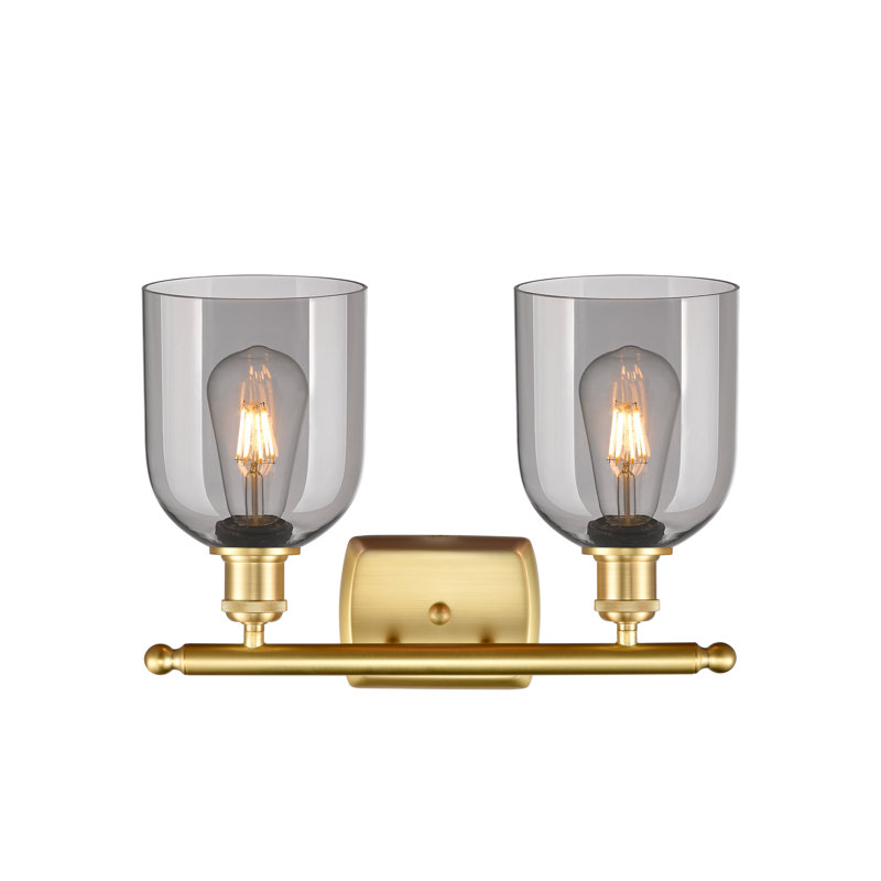 Allysson 2 - Light Dimmable Vanity Light, Satin Gold, Light Smoke