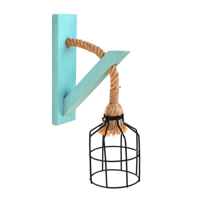 Modern Table Lamp with Iron Pipe Design, Black & Blue Finish, 17.7 x 7.9 x 5.9 inches | E27 Socket, Unique Cabin/Lodge Style | Durable 100% Iron Construction | Perfect for Home Décor & Ambient Lighting