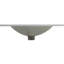 Comptoir de meuble-lavabo en céramique blanc brillant 24 po, P 24 po x l 18,3 po H 6,7 po, seulement bassin, profondeur de lavabo interne de 4,72 po, épaisseur de comptoir de 0,81 po, salle de bain de 24 po seulement, épaisseur