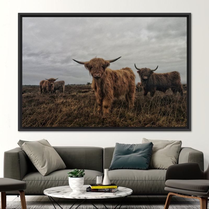 Print on Canvas, 25 cm H x 35 cm W, Floater Framed Print without Mat, Black