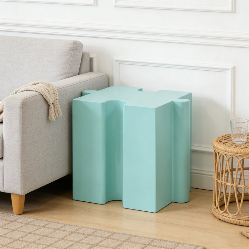 Art Side Table, Light Green-1