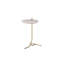 14" Rose Quartz Accent Table with Soft Gold Base