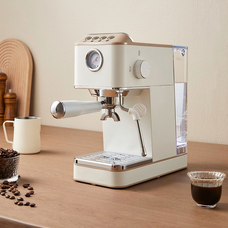 Machine à espresso compacte semi-automatique pour la maison, extraction à chaud et à froid, mousseur à lait vapeur, tout-en-un