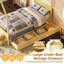 Lit simple pour lit simple avec 2 tiroirs, lit plateforme en bois naturel-129682405-129682404