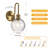 1-Light Dimmable Armed Sconce -550353351