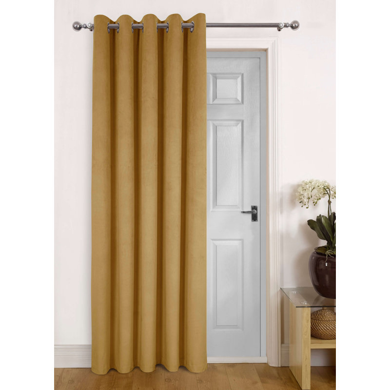 Kenry Room Darkening French Door Curtain Single Panel, Ochre