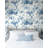 Alexaundrea Seaglass Watercolor Flower 18' L x 20.5" W Peel and Stick Wallpaper Roll-1218874417