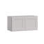 HOMEIBRO Meuble mural standard Shaker en contreplaqué, prêt à assembler, 30 po L x 12 po P x 15 po H, couleur gris tourterelle-927042896-927042902