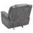 Encino Grey Upholstered Padded Arm Glider Recliner