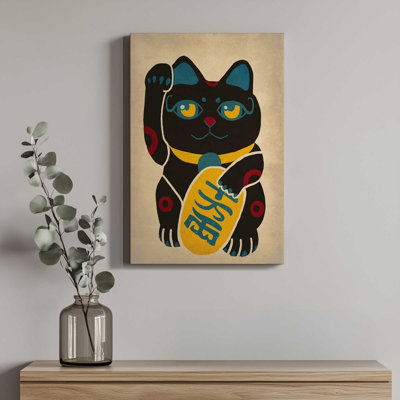 Lucky Cat I by BigBadMullet Canvas Art Print