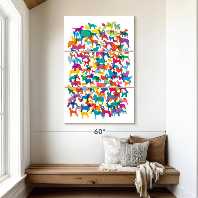 Brampt Dogs I, 50" H x 32" W