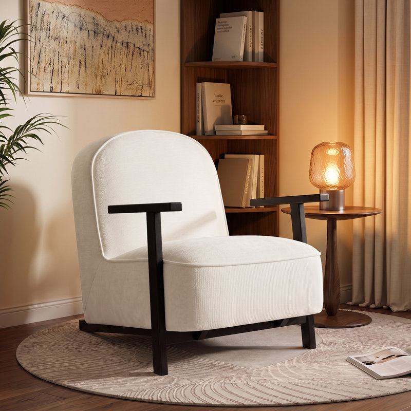 Fauteuil d'appoint rembourré 27,8 po pour le salon, Beige