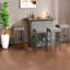 Ensemble de bar moderne gris, rotin en métal, mobilier de jardin peu encombrant