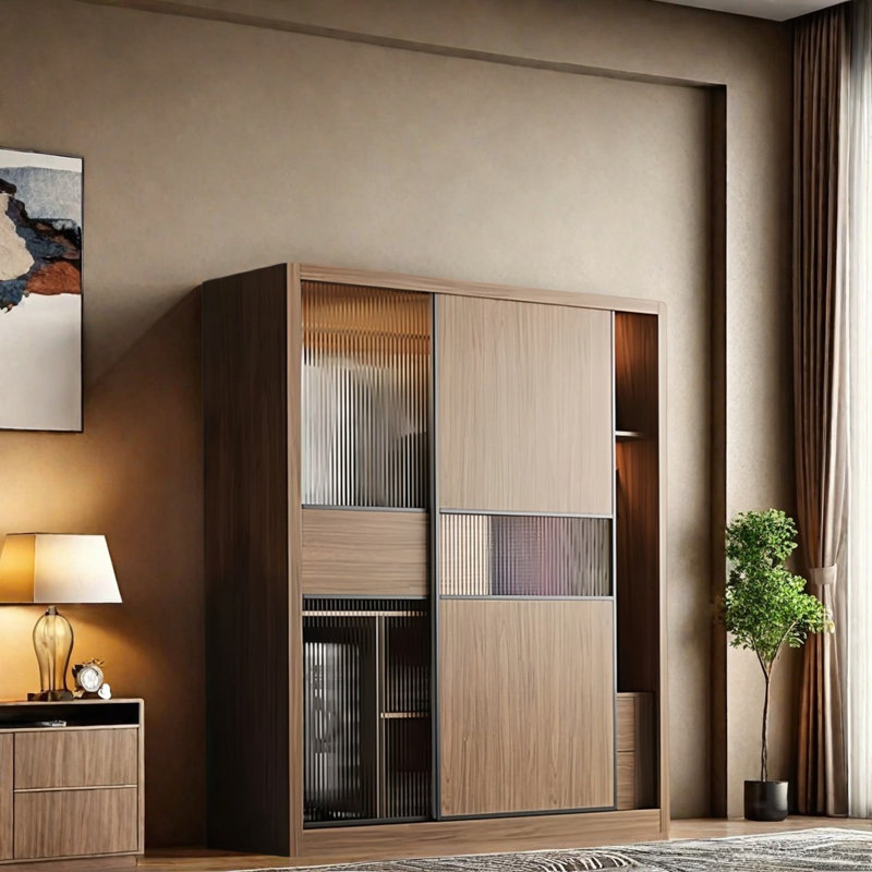 Garde-robe moderne, simple et classique, H 82,68 po x l 55,12 po x P 23,62 po