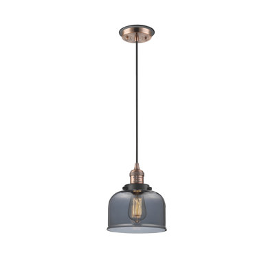 Luminaire suspendu en forme de cloche à 1 lumière Bissonnette