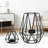 Geometric Metal Tea Light Candle Holders Set Of 2, Modern Home Decor For Dining Table Centerpiece, Living Room, Wedding And Fireplace Decorations